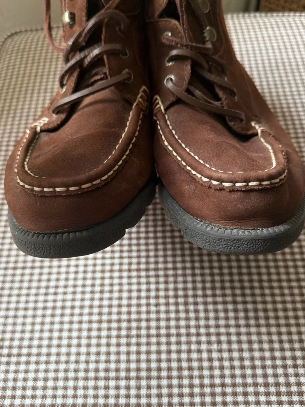 Thom McAn Men's Dark Brown Leather Chukka Boots